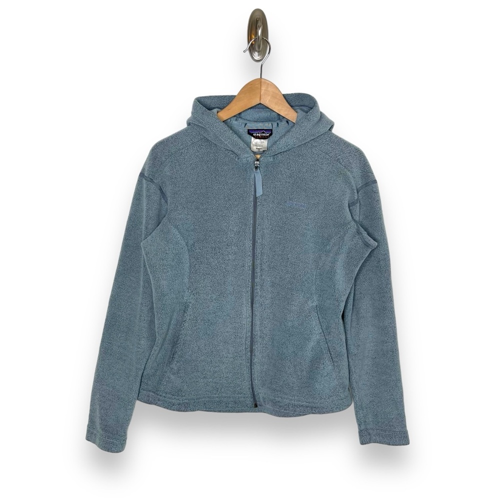 Patagonia Women's Blue Hooded Fleece Jacket